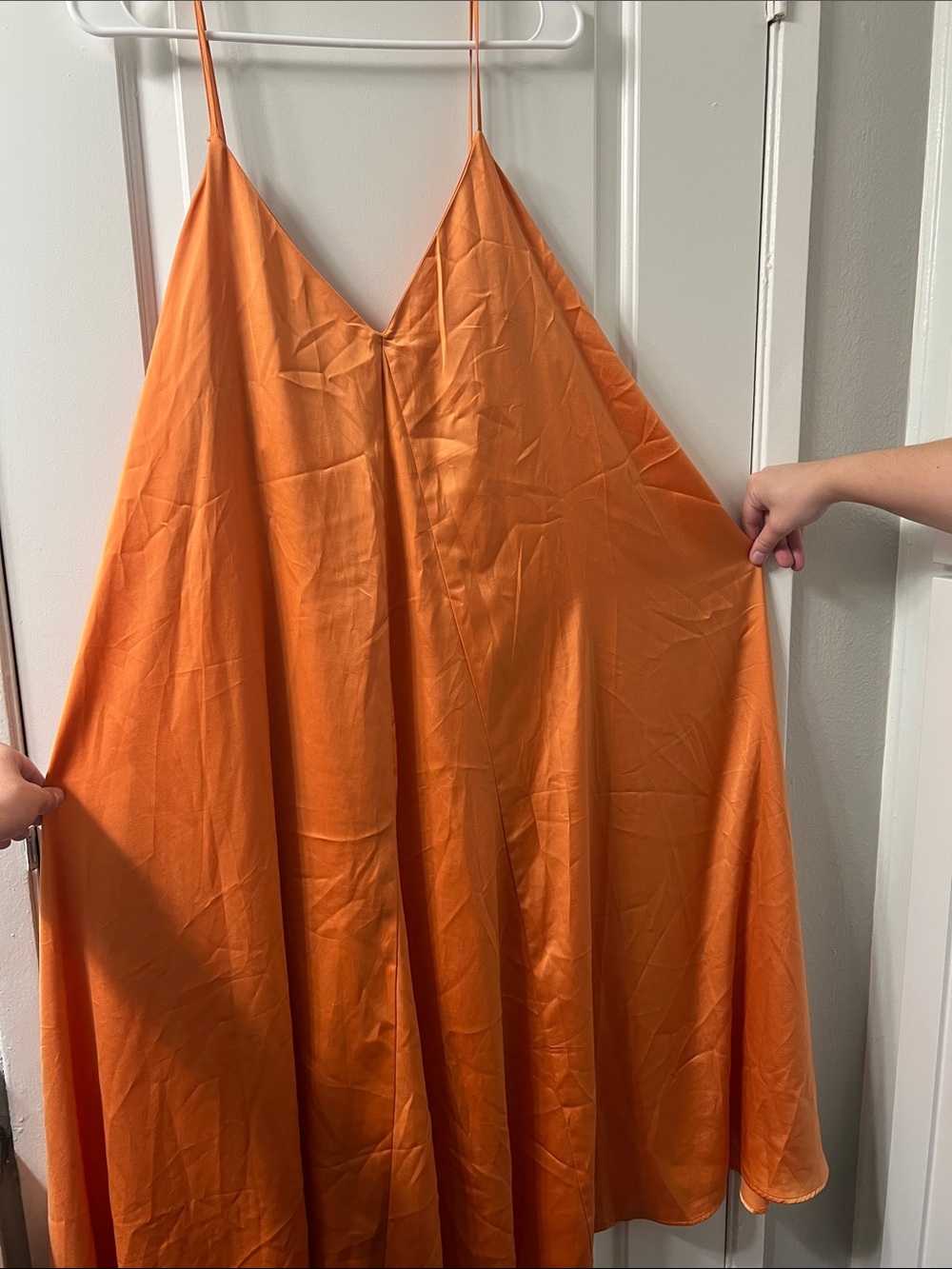 H&M Orange Satin Slip Dress - Picture 2 of 4